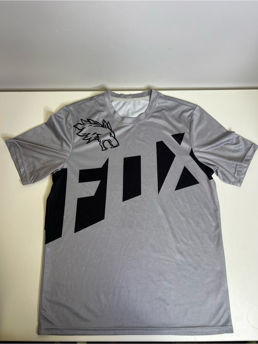 Fox Racing Short Sleeve Grey And Black Jersey - Size Large